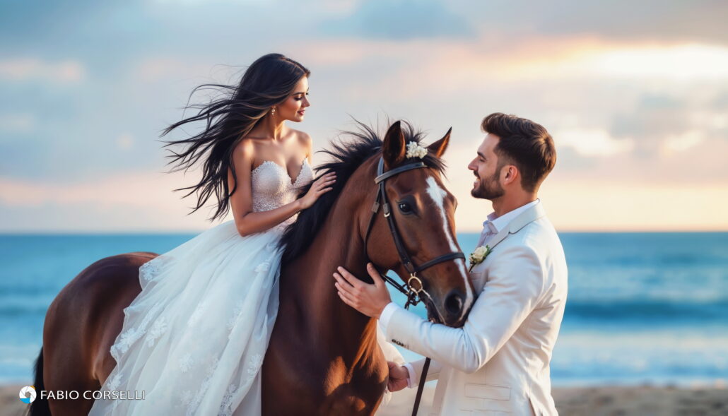 Sposi a Cavallo in Spiaggia